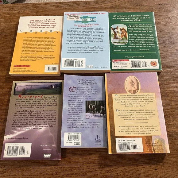 Scholastic Horse-Themed Paperback Books Collection‎ Set Of 6 - Picture 2 of 2